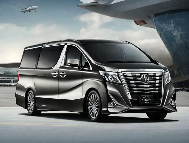 Luxury van ready for a Haneda airport private transfer